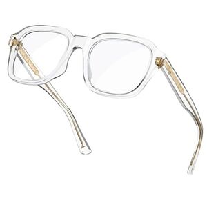 Oversized Square Blue Light Blocking Glasses Computer Clear Frame Eyewear